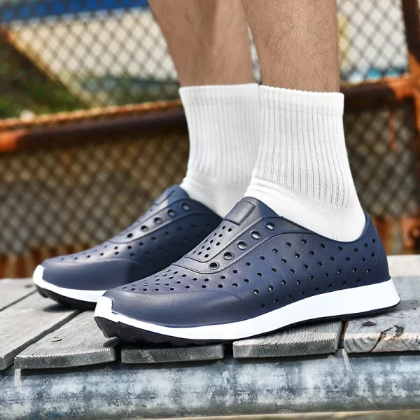 New Summer Flip Flops Non-Slip Waterproof Breathable Men Women's Wading Shoes Beach Casual Slippers EVA Sole Unisex Design