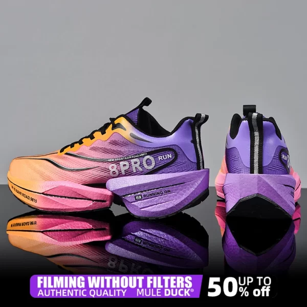 Speciality Carbon Plate Sports Running Shoes Marathon Air Cushion Men Breathable Lightweight Women Comfortable Nonskid Sneakers