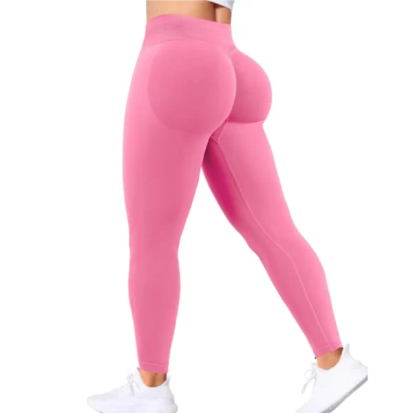 Women Gym Yoga Training Pants Three Leg High Waist Peach Hip Tight Nine Leg Pants Elastic Sports Pants