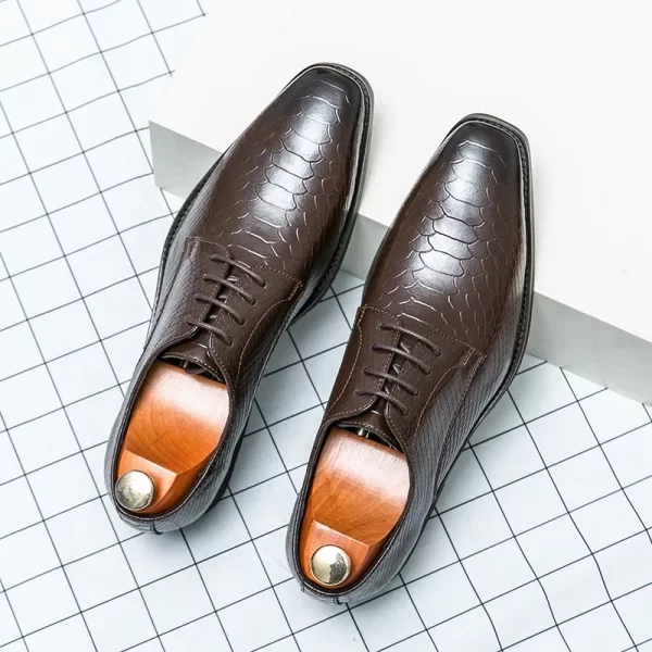 Men's Brown Work Derby Shoes Fashion Dress Shoes Men Office Business Formal Luxury Casual Mens Shoes Wedding Party Oxford Shoes