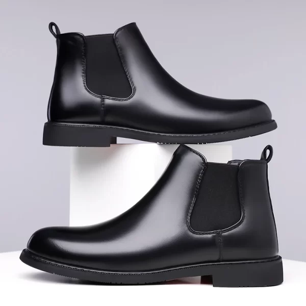 Casual Leather Mens Chelsea Boots Comfortable Male Business Shoes Fashion Men Ankle Boots Classic Outdoor Botas High Top Shoes