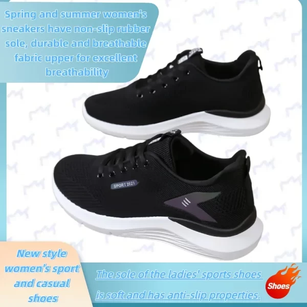 Women's lightweight and breathable sports running shoes for spring and autumn, specially designed for women, soft and comfortabl