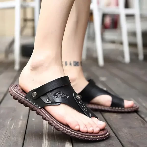 2025 Summer Clip Toe Flip Flops Men Sandals Male Shoes Fashion Flat Non-slip Slide Slippers Casual Beach Holiday Sport Zapatilla