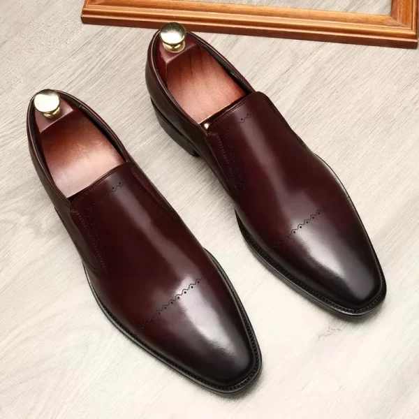 Formal shoes man, English style, set foot round head, made of leather. Breathable, Tuxedo, wedding dress, size 46